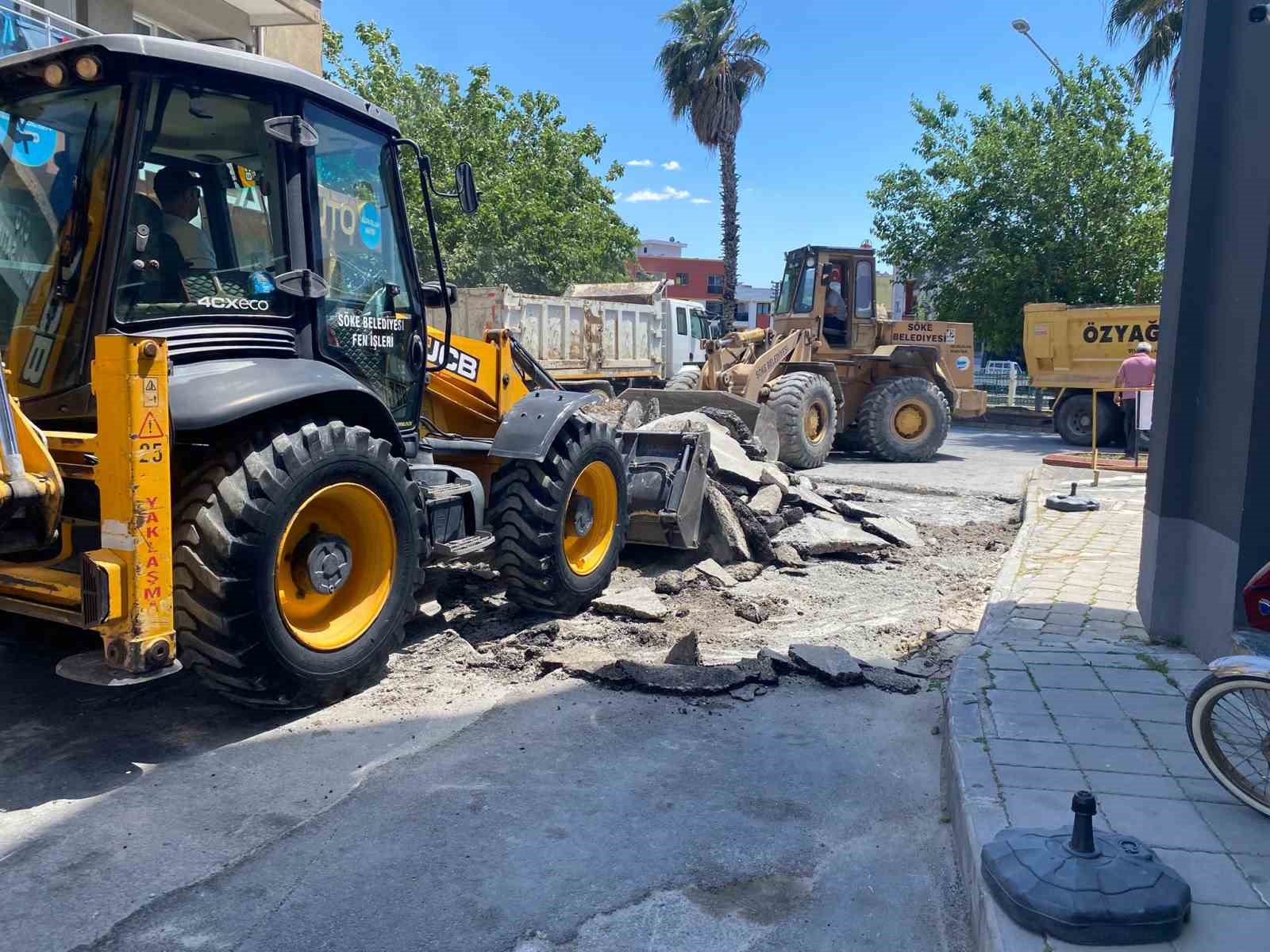 sokede-yol-yenileme-calismalari-devam-ediyor