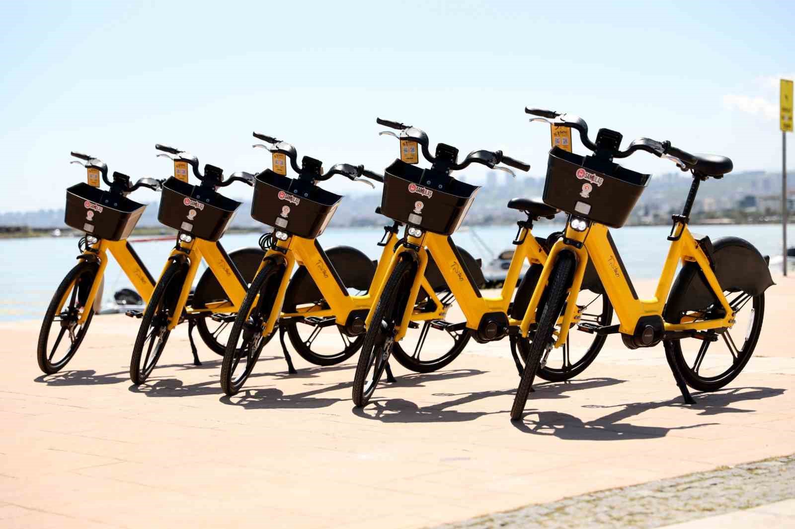 atakum-sahilinde-pedal-destekli-elektrikli-bisikletler-hizmete-girdi
