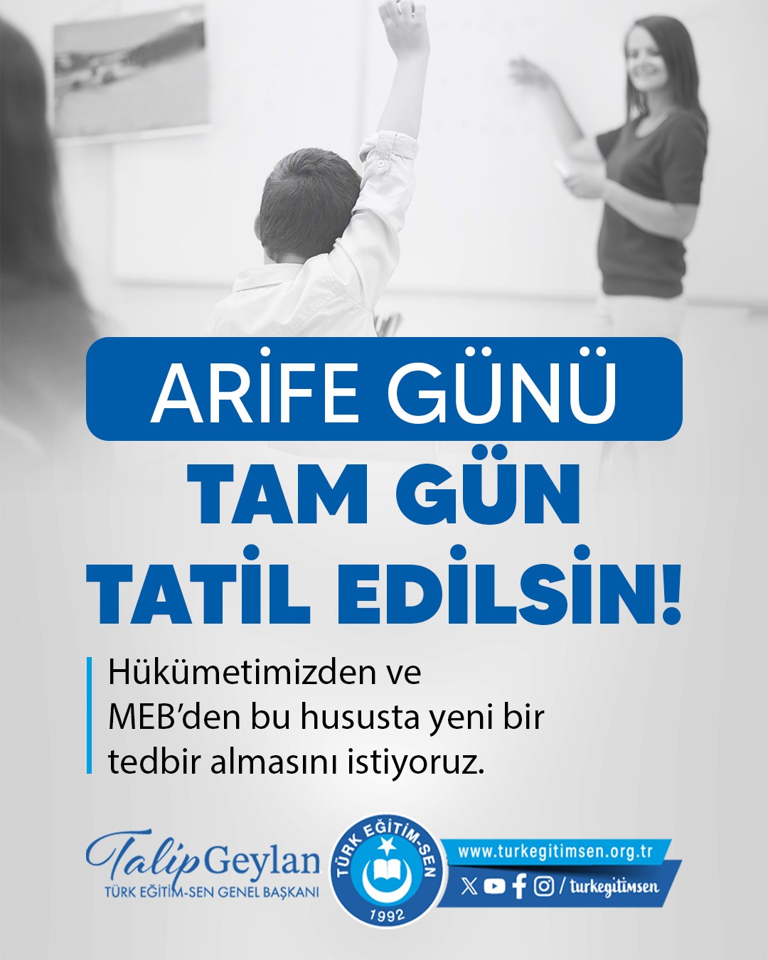 turk-egitim-senden-arife-gununun-tam-gun-tatil-edilmesini-istedi