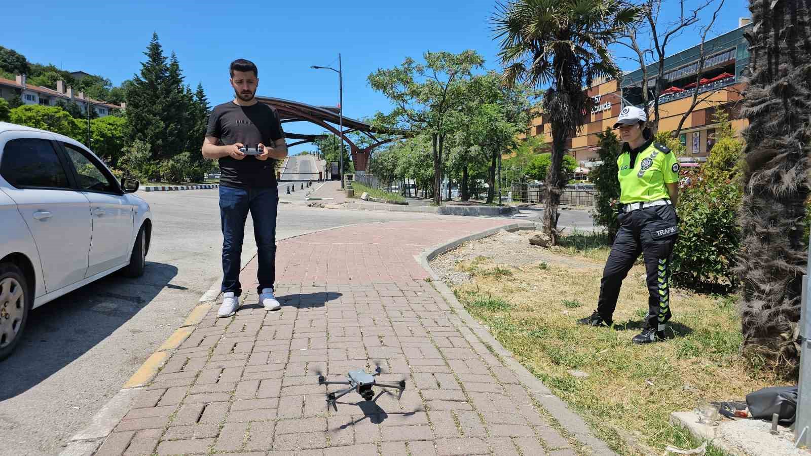 zonguldakta-trafikte-bayram-oncesi-dronlu-denetim
