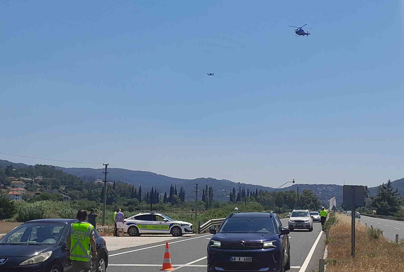 muglada-dron-ve-helikopter-destekli-trafik-denetimi