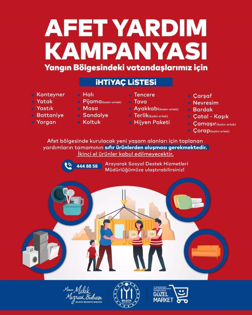 bilecik-belediyesinden-yangin-afetine-ugrayanlar-icin-yardim-kampanyasi