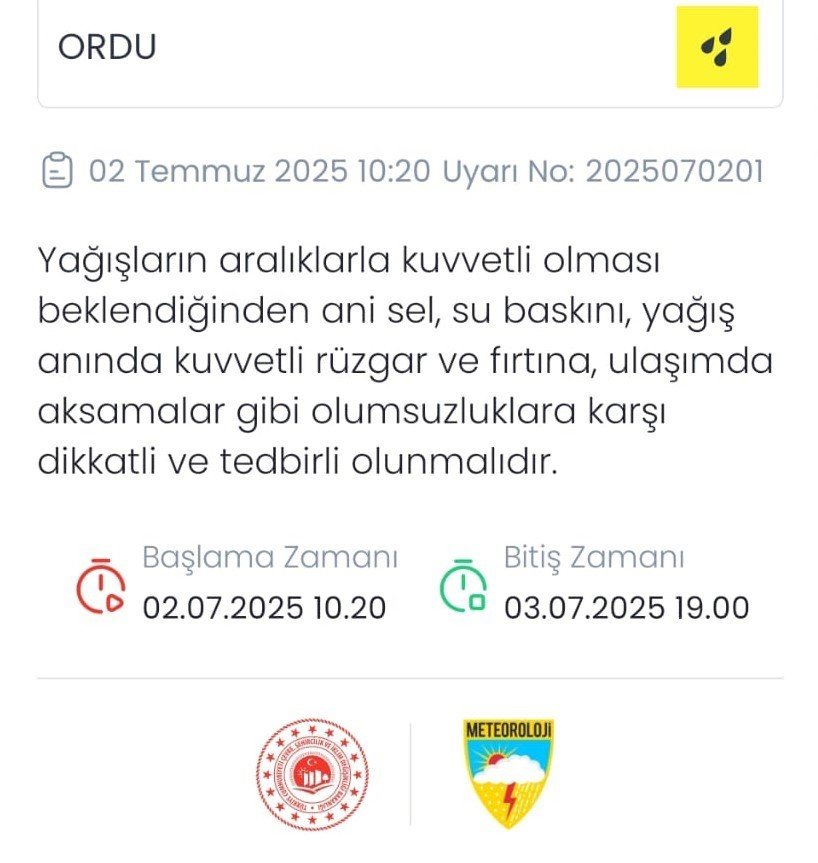 meteorolojiden-ordu-icin-sari-kodlu-uyari