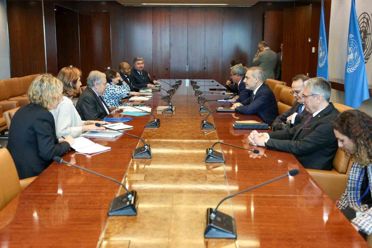 disisleri-bakani-fidan-bm-genel-sekreteri-guterres-ile-gorustu