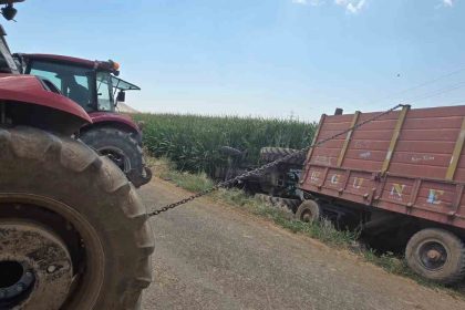 mardinde-traktor-misir-tarlasina-devrildi
