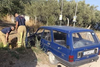 erdekte-trafik-kazasi-arac-yan-yatti-surucu-altinda-kaldi