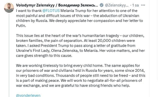 ukrayna-devlet-baskani-zelenskiyden-abd-first-ladysi-melania-trumpa-tesekkur
