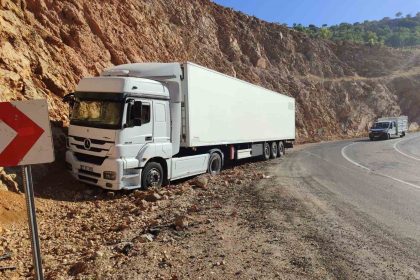 ilicte-tir-yoldan-cikti