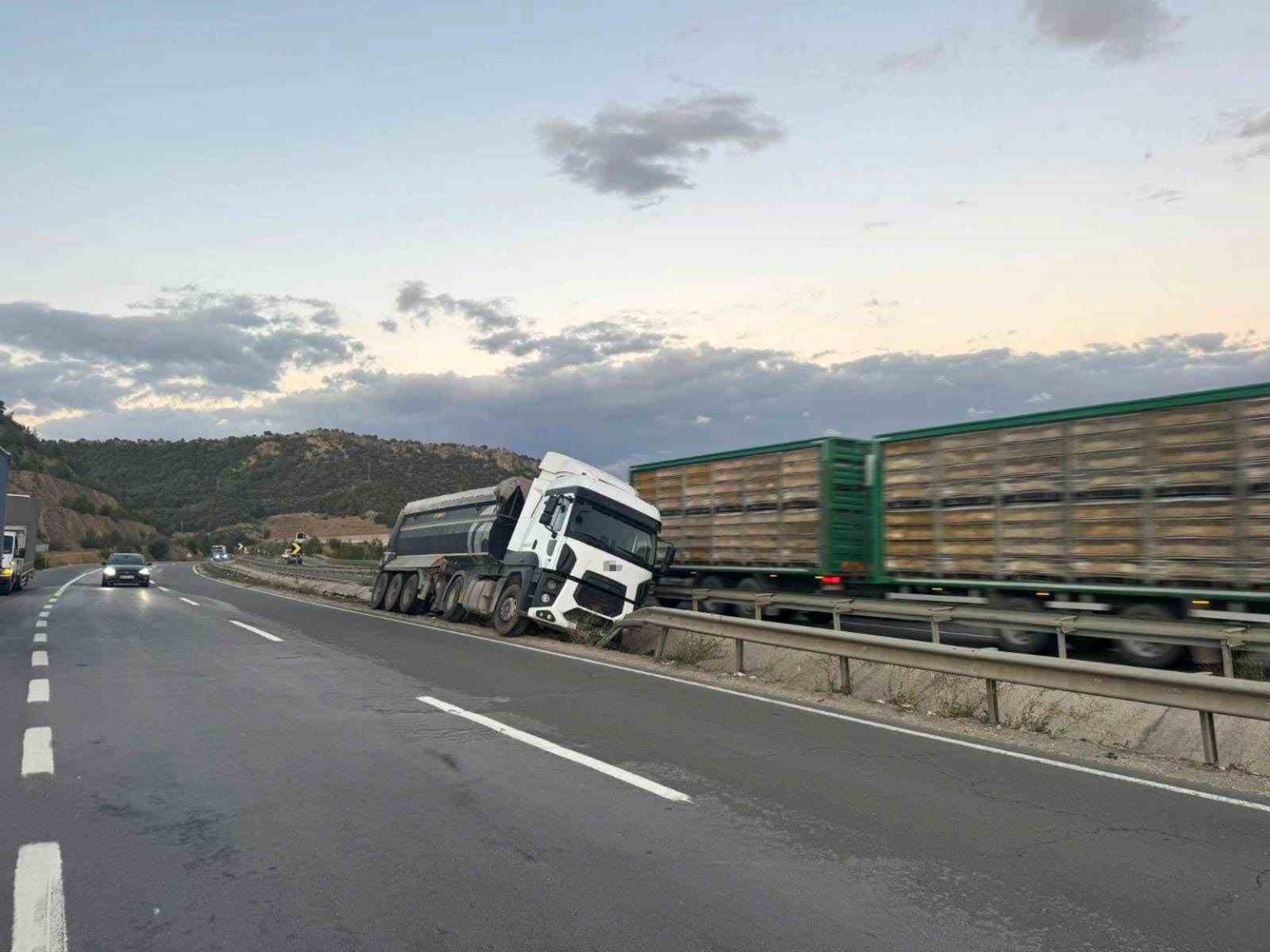 bilecikte-kontrolden-cikan-tir-orta-refuje-carparken-surucusu-yaralandi