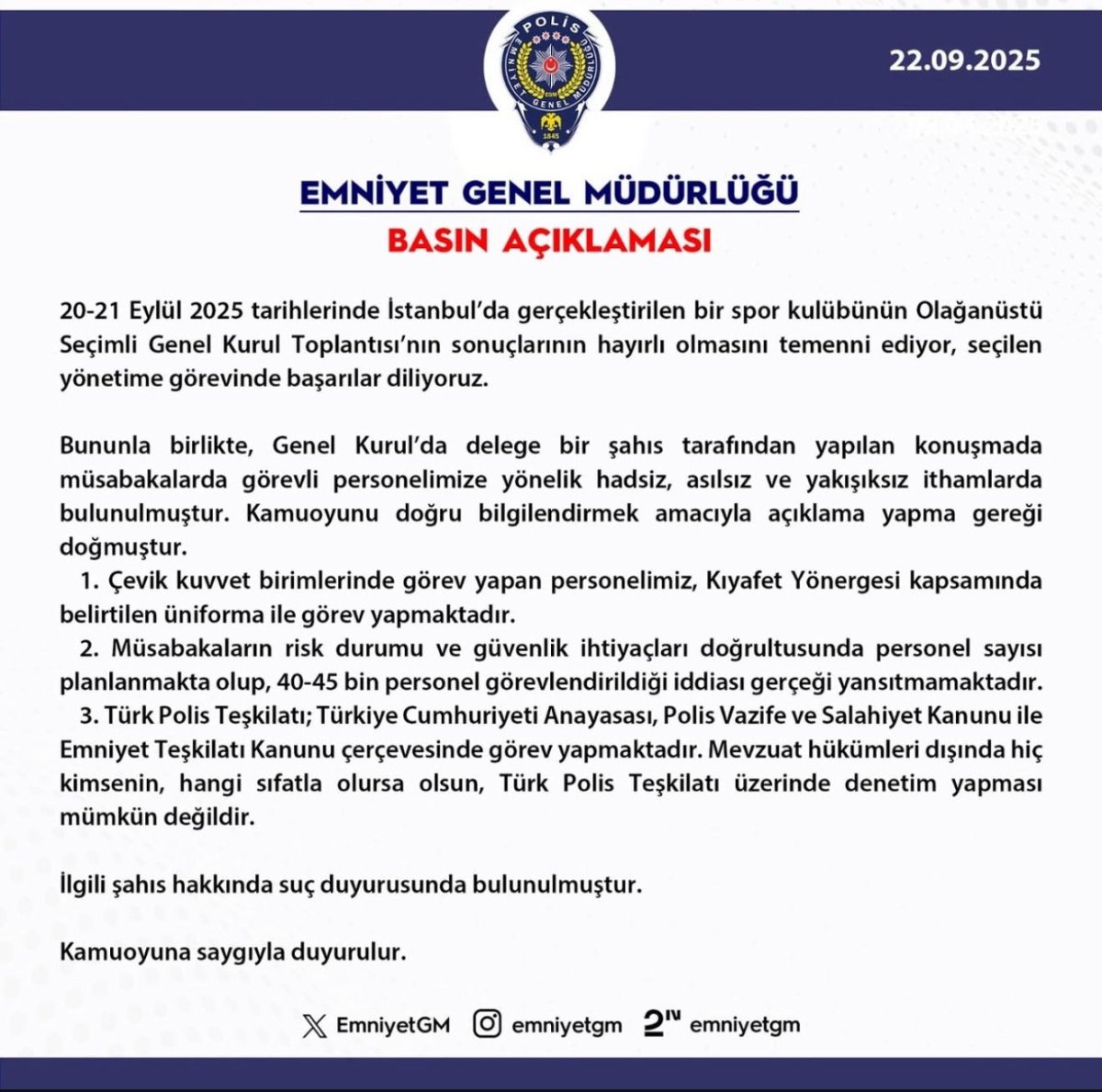 egm-fenerbahce-kongresinde-musabakalarda-gorevli-polislerin-kiyafetlerini-hedef-alan-ithamlara-suc-duyurusunda-bulundu