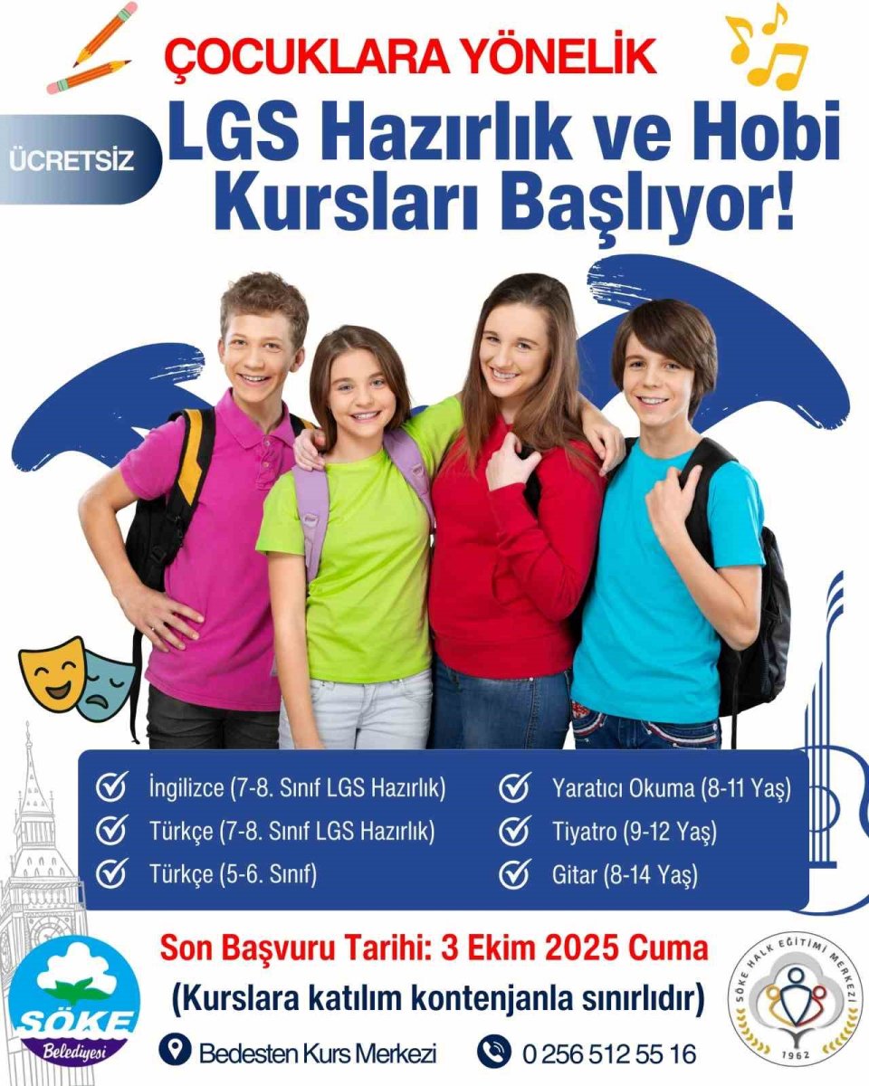 soke-belediyesinden-cocuklara-lgs-hazirlik-ve-hobi-kurslari