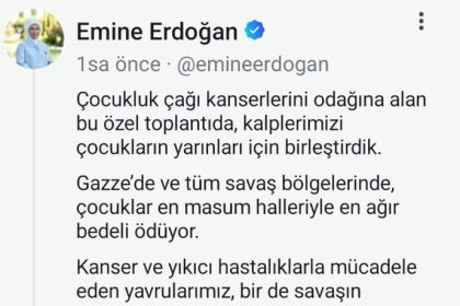emine-erdogandan-ozbekistanin-bmde-duzenledigi-kanserli-cocuklarla-ilgili-etkinlige-iliskin-video-paylasimi