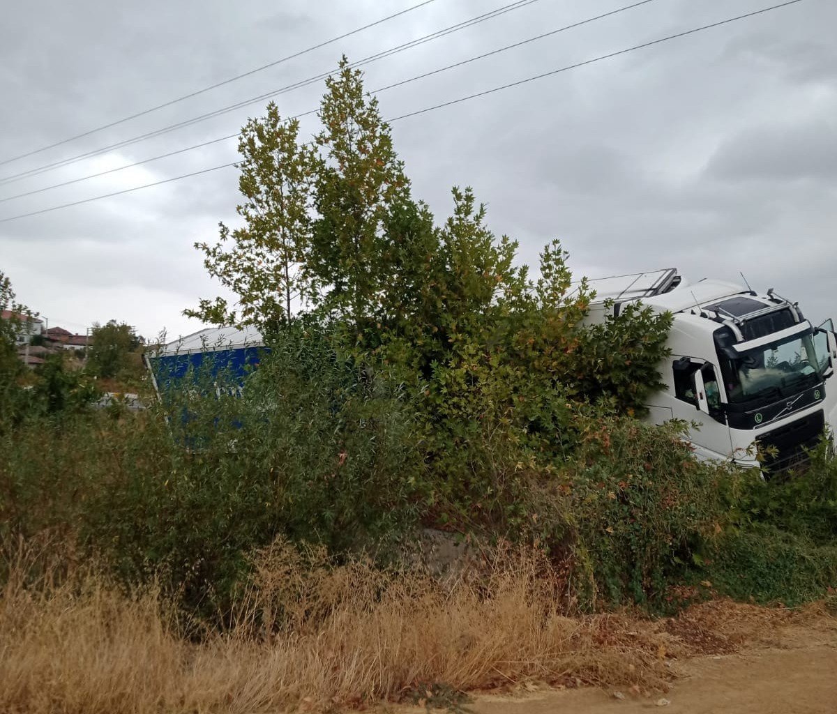 yagista-yoldan-cikan-tir-sarampole-girdi