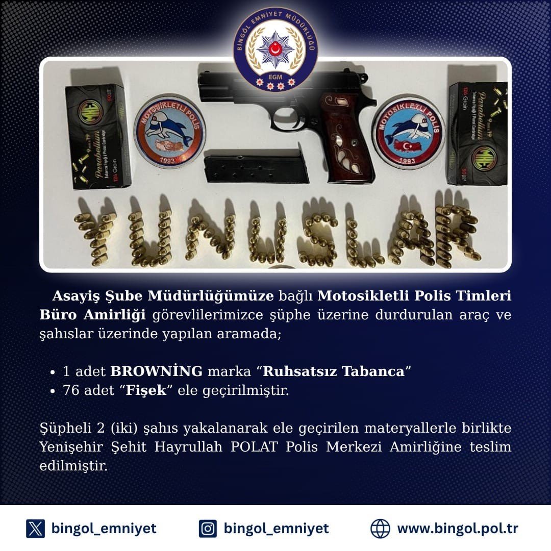 bingolde-ruhsatsiz-tabanca-ele-gecirildi