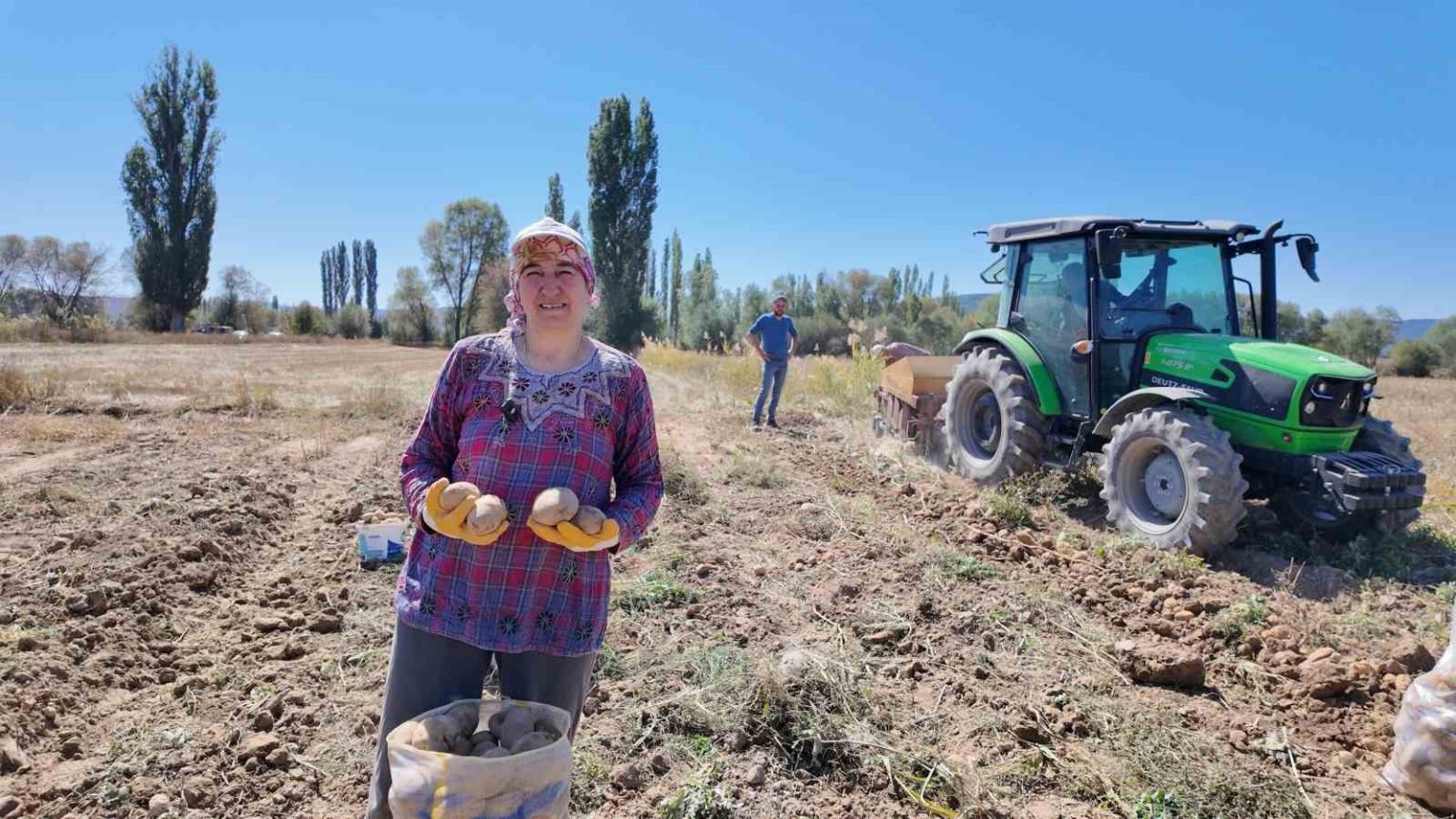 kumbette-yetistirilen-dogal-patatesin-hasadi-basladi