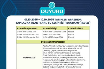 bursada-su-kesintilerinde-guncelleme-yapildi