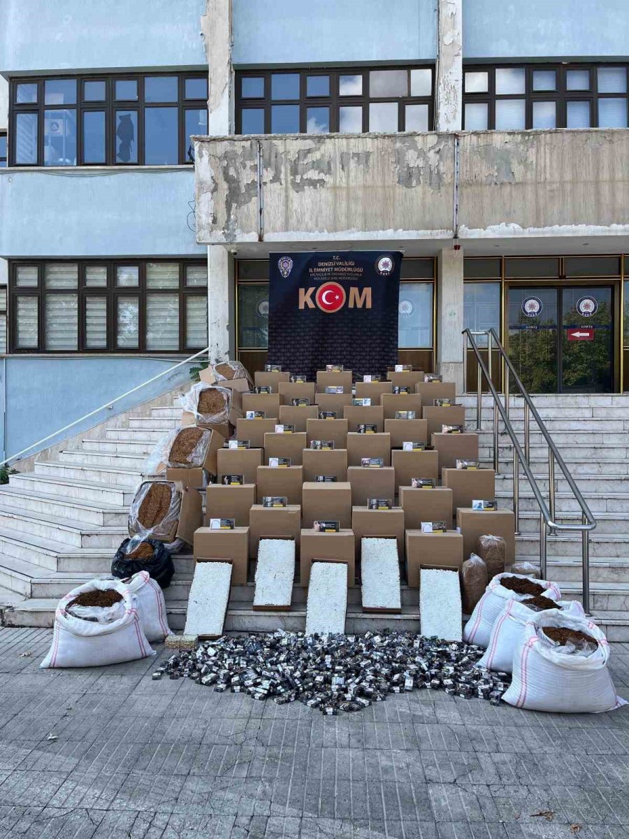 denizlide-es-zamanli-operasyonlarda-binlerce-kacak-sigara-yakalandi