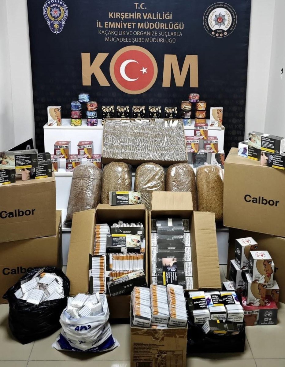 kirsehirde-kacak-tutun-operasyonu-binlerce-makaron-ve-kacak-urun-ele-gecirildi