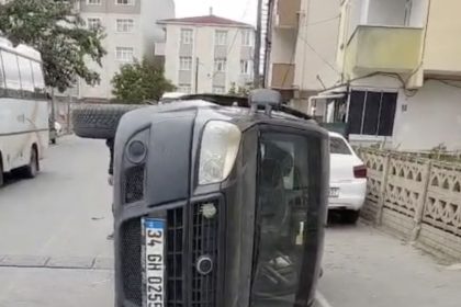 trafik-kazasinda-otomobil-devrildi-1-kisi-yaralandi