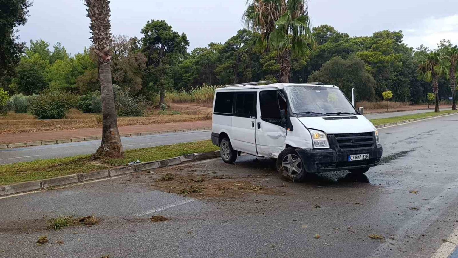 kontrolden-cikan-kamyonet-palmiye-agacina-carpti-kaza-ani-kamerada