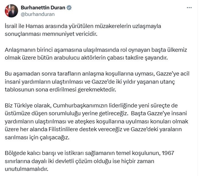 iletisim-baskani-duran-israil-ile-hamas-arasindaki-uzlasma-memnuniyet-verici