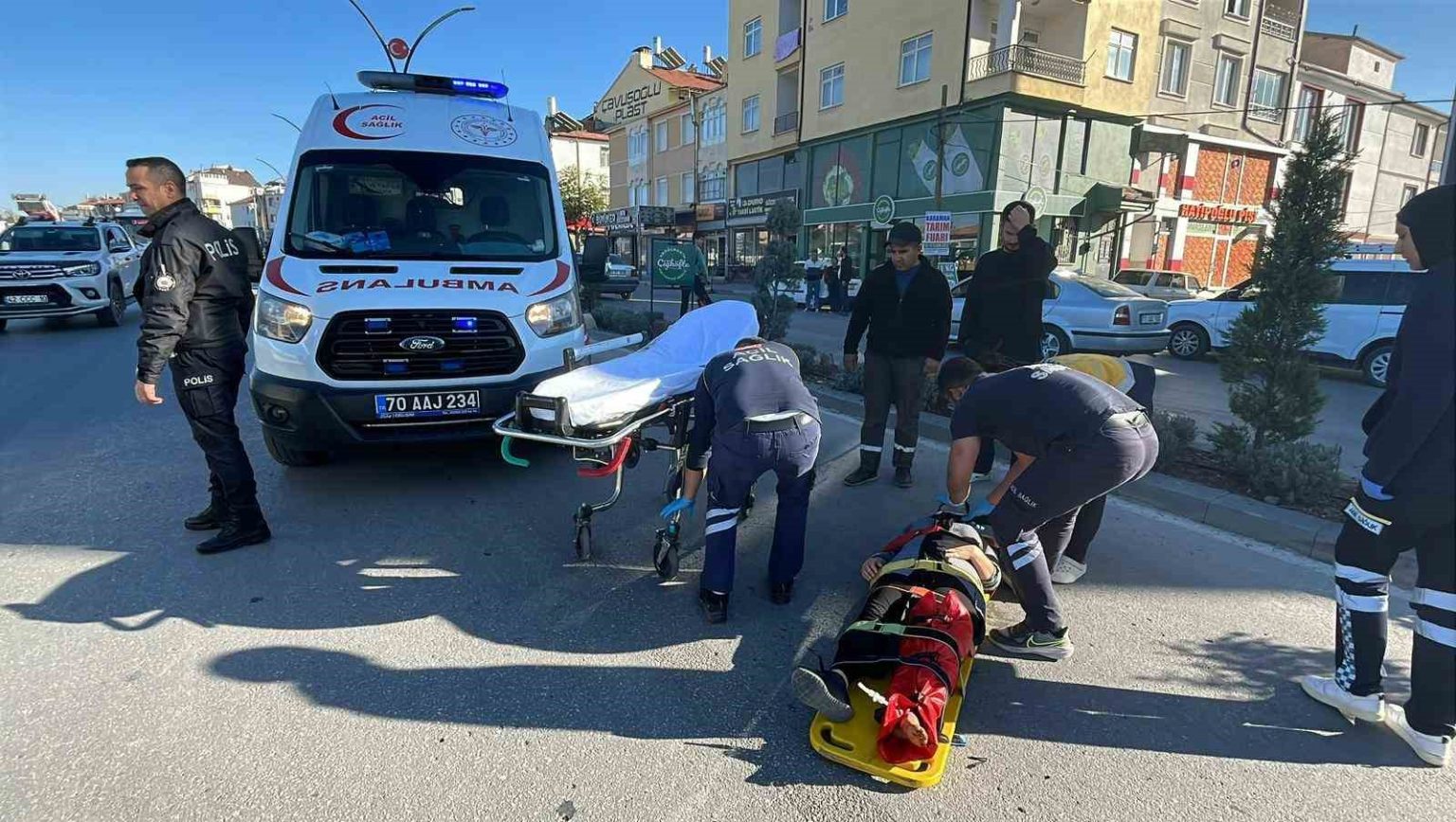 karamanda-otomobilin-carptigi-kadin-yaralandi