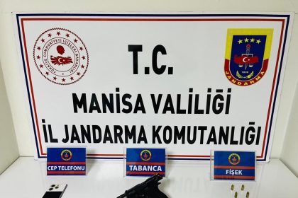 salihlide-supheliden-ruhsatsiz-tabanca-ve-mermi-cikti