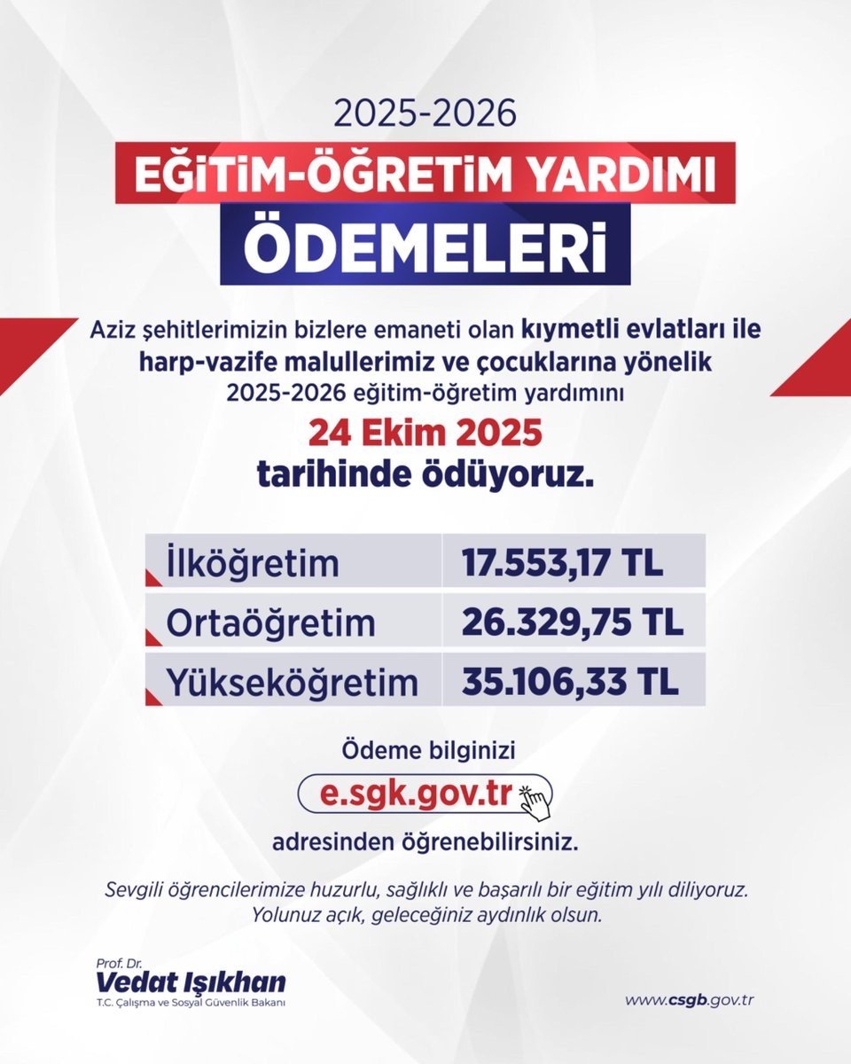 bakan-isikhan-sehitlerimizin-bizlere-emaneti-evlatlarimiza-egitim-ogretim-yardimini-24-ekim-cuma-gunu-oduyoruz
