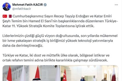 bakan-kacir-turkiye-ve-katar-bolgesel-istikrar-ve-ortak-refahin-temini-adina-birlikte-kararlilikla-calismayi-surdurecek