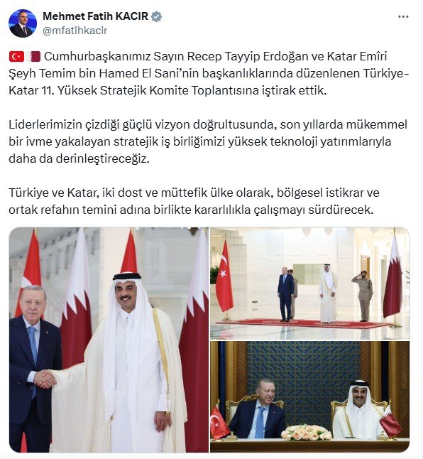 bakan-kacir-turkiye-ve-katar-bolgesel-istikrar-ve-ortak-refahin-temini-adina-birlikte-kararlilikla-calismayi-surdurecek