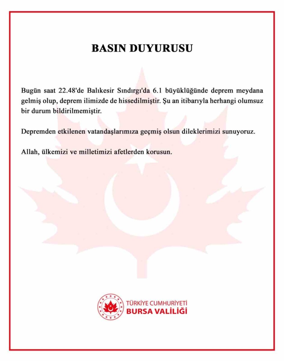 bursada-hissedilen-depreme-bursa-valiliginden-aciklama