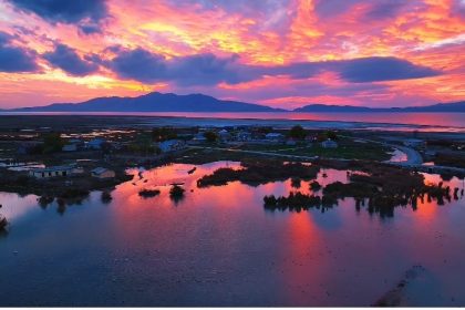 ercek-golunde-muhtesem-gunbatimi