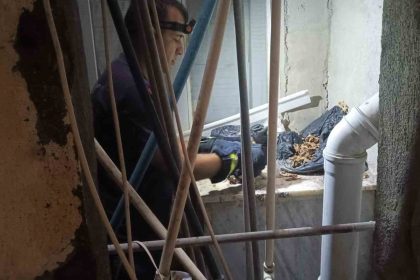 apartman-bosluguna-dusurek-mahsur-kalan-yavru-kediyi-itfaiye-ekipleri-kurtardi