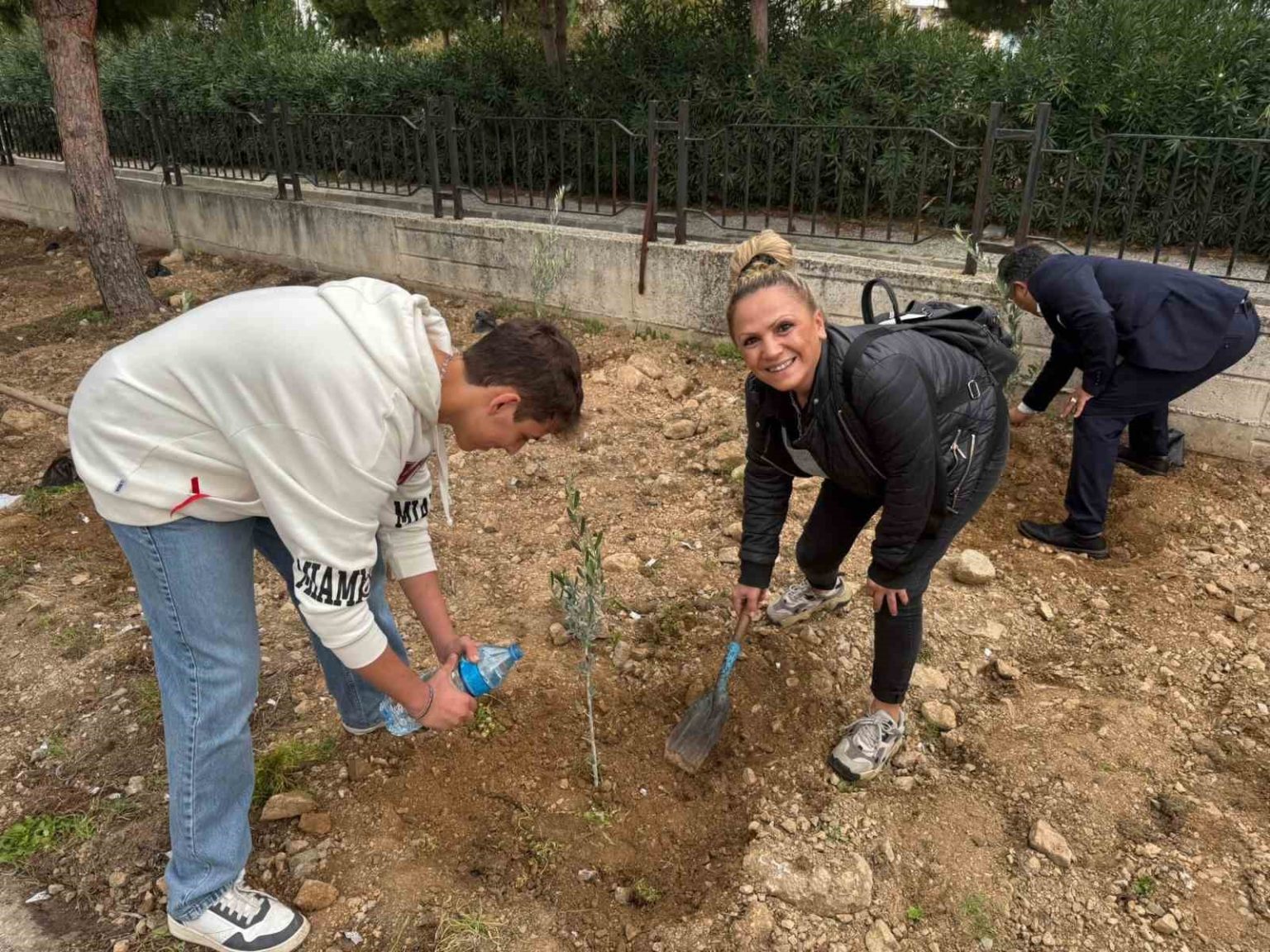okul-bahcesine-60-zeytin-fidani-dikildi