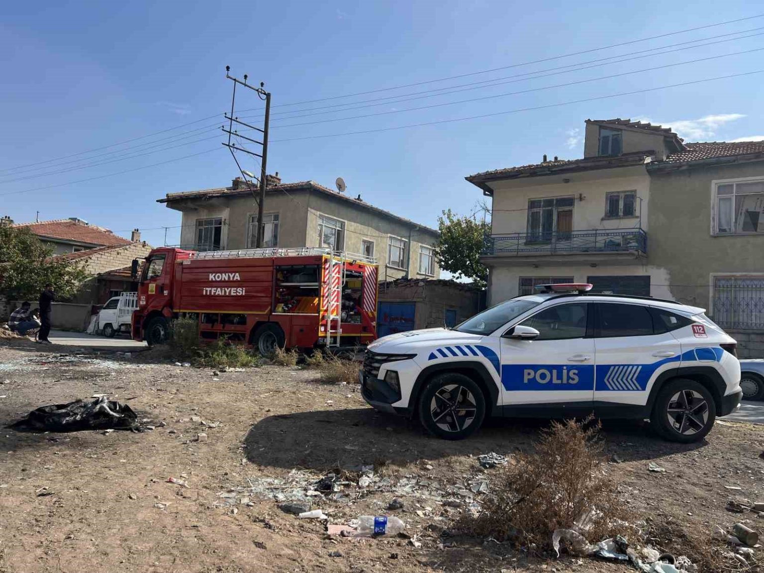 konyada-kullanilmayan-mustakil-evde-yangin